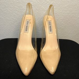Clear Steve Madden Heels.